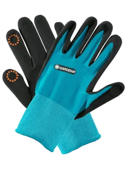 Gartenhandschuhe in Hellblau/ Schwarz