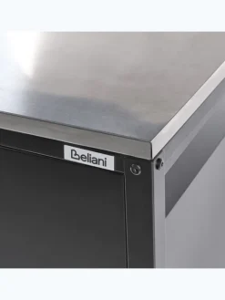 Gartenküche MAENZA in Schwarz/Silber - (W) 120 x (H) 93 x (L) 60 cm