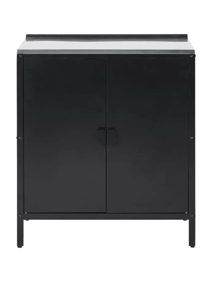 Gartenküche VILAMA in Schwarz/Silber - (W) 80 x (H) 90 x (L) 50 cm