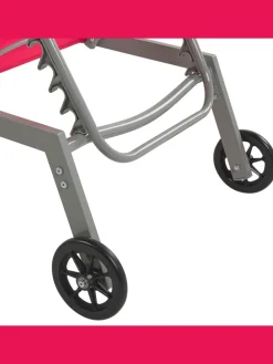 Gartenliege LEVANZO in Rot/Schwarz - (W) 64 x (H) 96 x (L) 198 cm