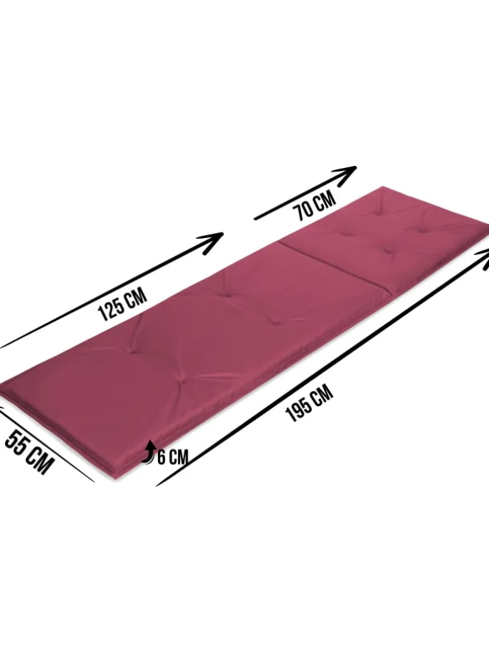 Gartenliegenauflage Polsterauflage Matera in Brombeere