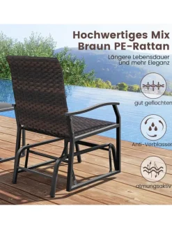 Gartenmöbel 3 tlg. Set in Braun