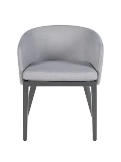 Gartenpolsterstuhl Gleamy 2er-Set in Hellgrau