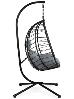 Gartensessel in Schwarz - (L)95 cm - (B)95 cm - (H)195 cm