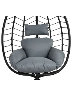 Gartensessel in Schwarz - (L)95 cm - (B)95 cm - (H)195 cm