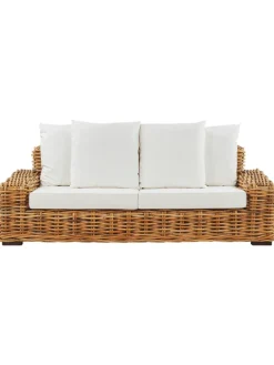 Gartensofa FORLI in Braun/Weiß - (W) 218 x (H) 67 x (L) 94 cm