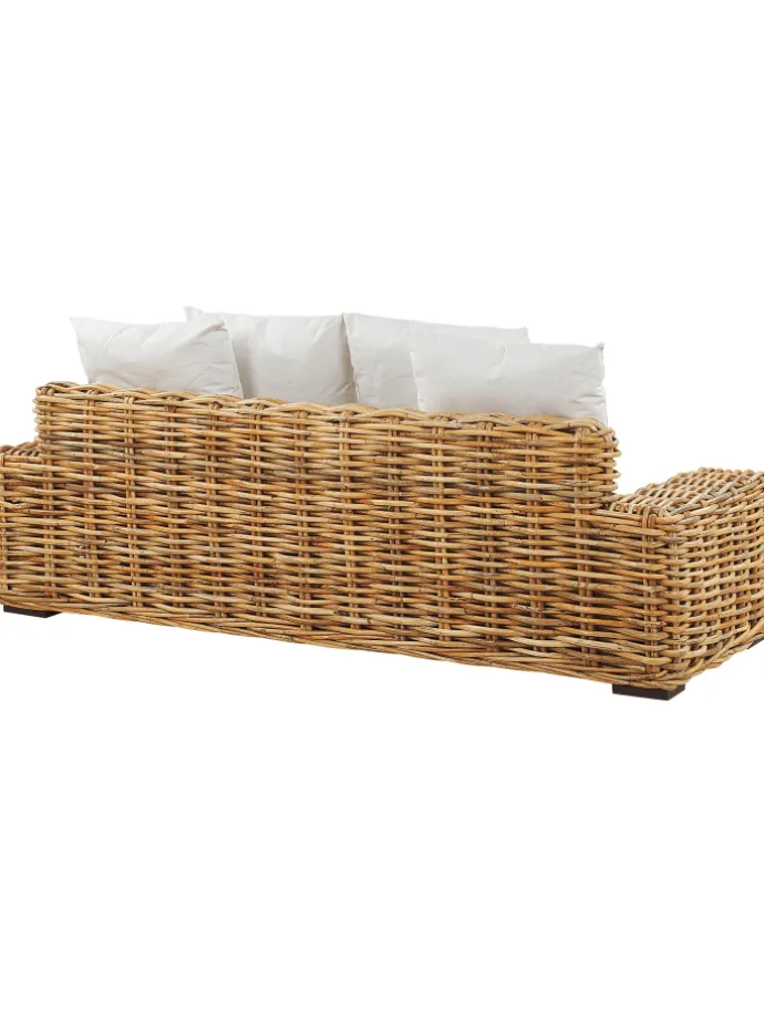 Gartensofa FORLI in Braun/Weiß - (W) 218 x (H) 67 x (L) 94 cm