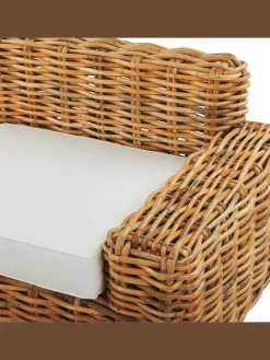 Gartensofa FORLI in Braun/Weiß - (W) 218 x (H) 67 x (L) 94 cm