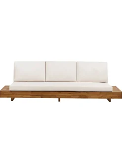 Gartensofa MARETTIMO in Braun/Weiß - (W) 230 x (H) 70 x (L) 68 cm