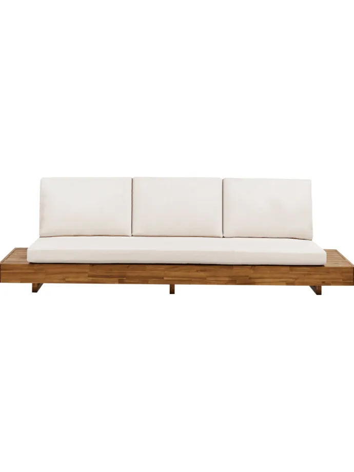 Gartensofa MARETTIMO in Braun/Weiß - (W) 230 x (H) 70 x (L) 68 cm