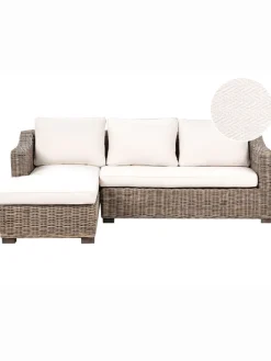 Gartensofa VALLETRI in Grau - (W) 155 x (H) 85 x (L) 223 cm