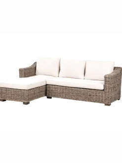 Gartensofa VALLETRI in Grau - (W) 155 x (H) 85 x (L) 223 cm