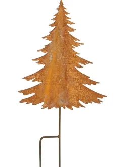 Gartenstab "Baum" in Hellbraun - (B)30 x (H)39 cm