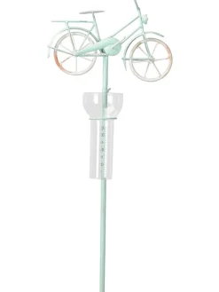 Gartenstab "Damenrad" in Türkis - (H)100 cm