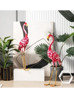 Gartenstatuen 2er Set in Rosa