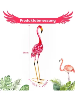 Gartenstatuen 2er Set in Rosa