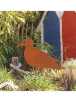 Gartenstecker Rost Möwe in Braun