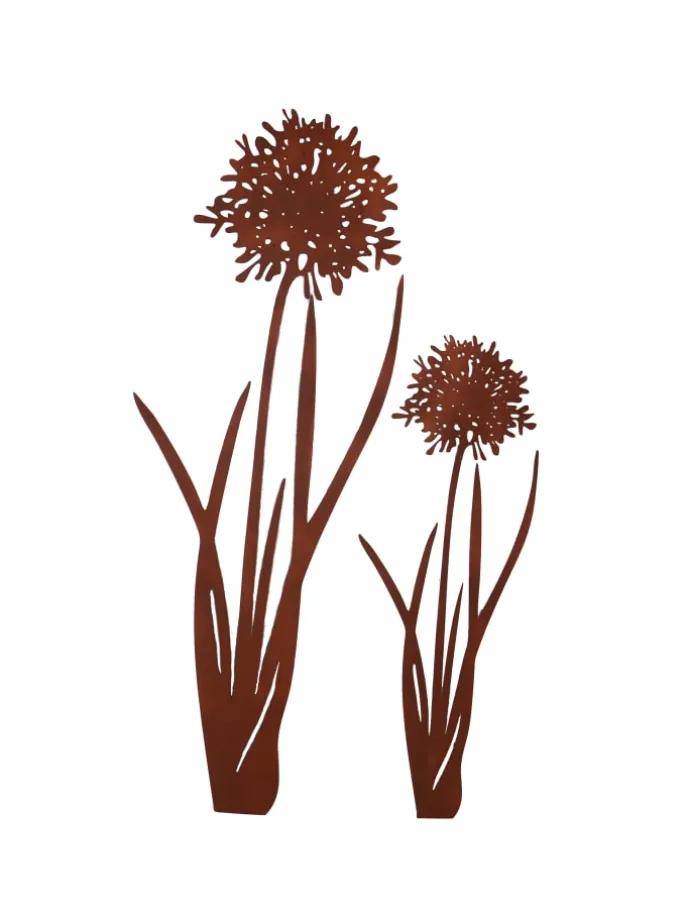 Gartenstecker Stecker Agapanthus 2er Set in Braun