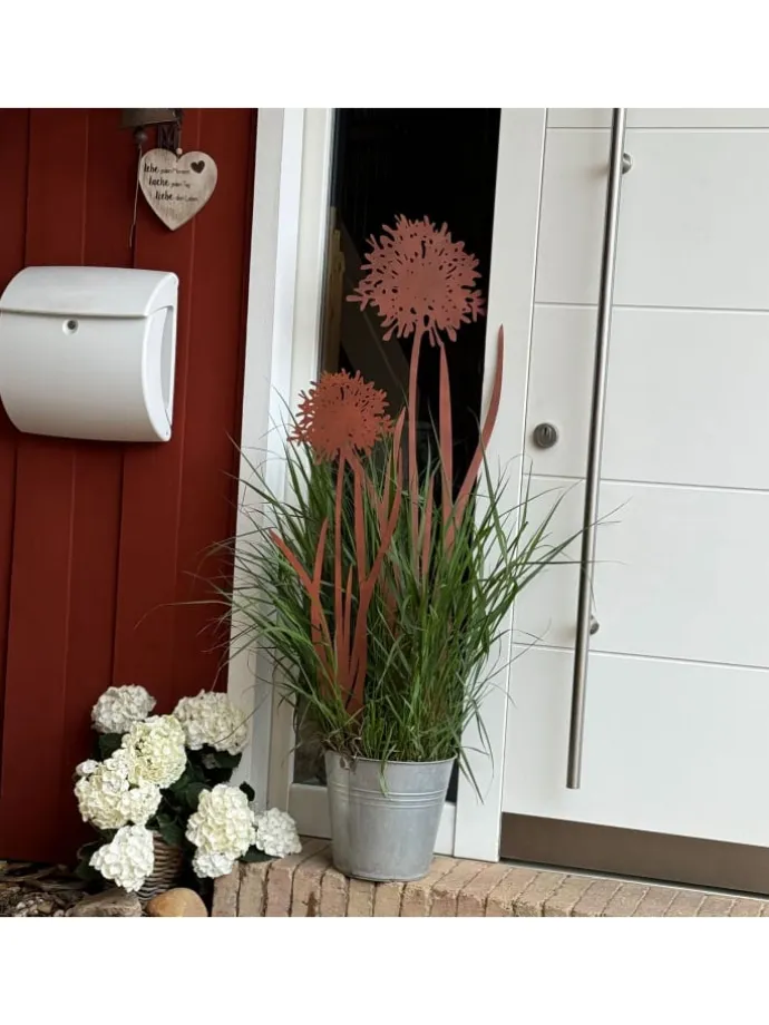 Gartenstecker Stecker Agapanthus 2er Set in Braun