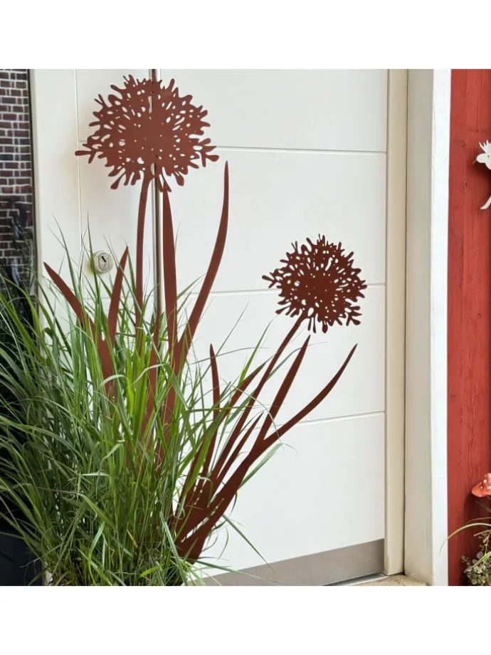 Gartenstecker Stecker Agapanthus 2er Set in Braun