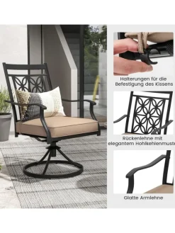 Gartenstühle 2er Set in Khaki