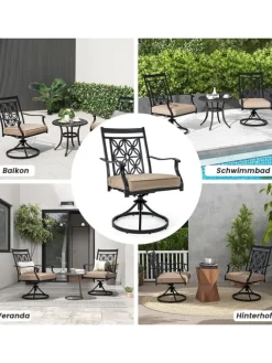 Gartenstühle 2er Set in Khaki