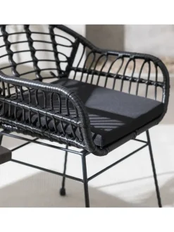 Gartenstuhl KALO 2er-Set in Schwarz