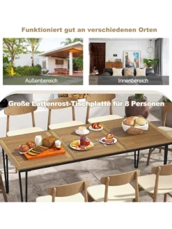 Gartentisch Akazienholz 200cm in Braun