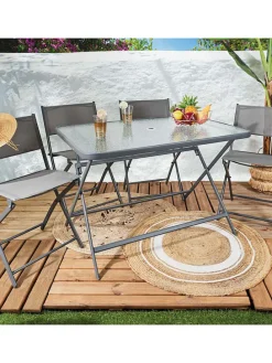 Gartentisch ''Formantera'' in Grau - (B)110 x (H)75 x (T)70 cm