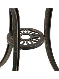 Gartentisch in Schwarz/ Bronze - (H)65 x Ø 60 cm