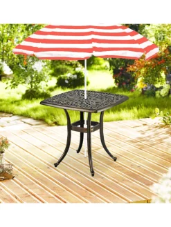 Gartentisch in Schwarz/ Bronze - (B)53 x (H)53 x (T)53 cm