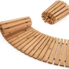 Gartenweg Holz ausrollbar 216x43cm in Beige