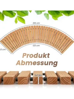 Gartenweg Holz ausrollbar 216x53cm in Beige