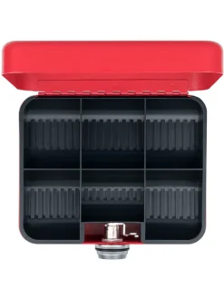 Geldkassette in Rot - (B)20 x (H)9 x (T)16 cm