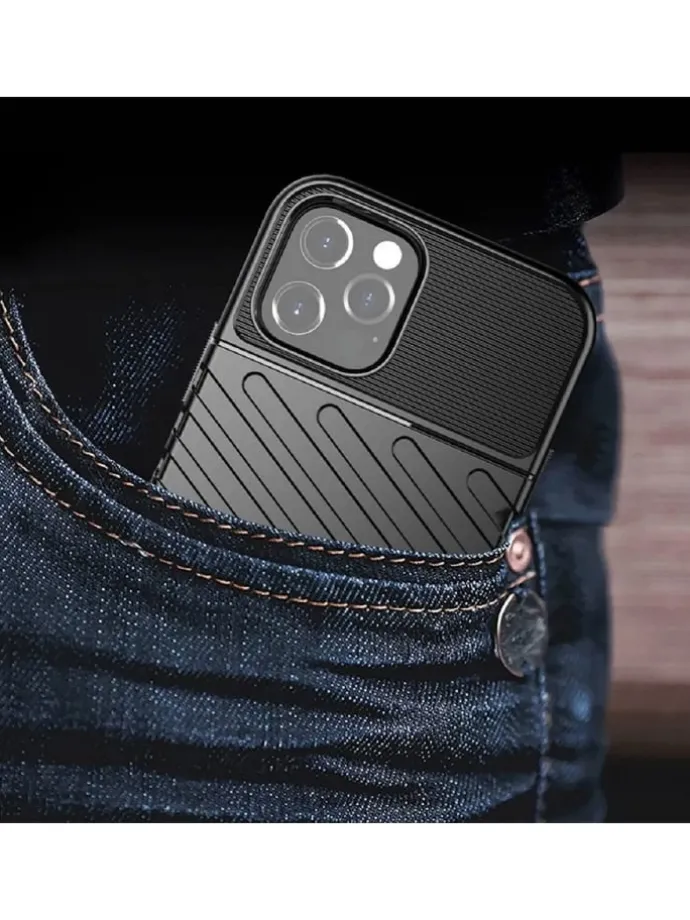 Gepanzerte Thunder Bumper Handy Hülle kompatibel Samsung Galaxy in Schwarz