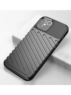 Gepanzerte Thunder Bumper Handy Hülle kompatibel Samsung Galaxy in Schwarz