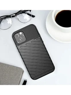 Gepanzerte Thunder Bumper Handy Hülle kompatibel Samsung Galaxy in Schwarz