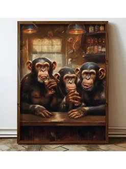 Gerahmter Holzkunstdruck - (L)70 x (B)50 cm