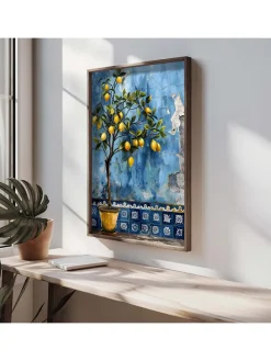 Gerahmter Holzkunstdruck - (L)70 x (B)50 cm