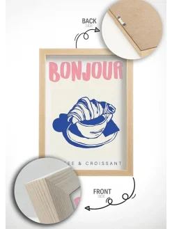 Gerahmter Kunstdruck - (B)33 x (H)48 cm