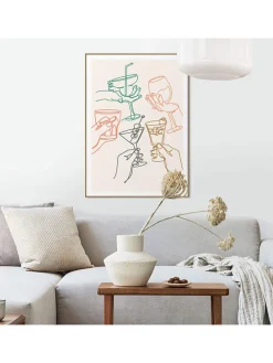 Gerahmter Kunstdruck "Cheers Glasses"