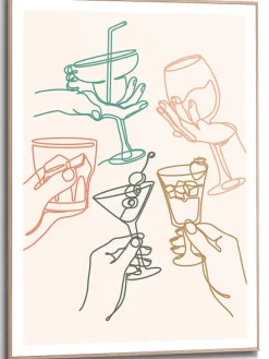 Gerahmter Kunstdruck "Cheers Glasses"