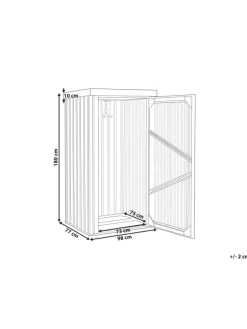 Gerätehaus mit Holzunterstand UMBRIA in Grau/Weiß