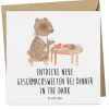 Geschenkkarte Dinner in the Dark mit Spruch in Weiß