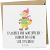 Geschenkkarte Winter Schlittschuhlaufen mit Spruch in Weiß