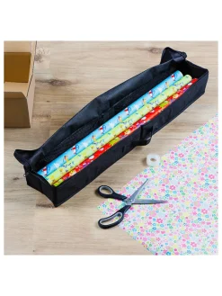 Geschenkpapier-Organizer in Schwarz - (B)76 x (H)8 x (T)13 cm