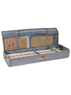 Geschenkpapier-Organizer "Premium" in Hellgrau - (B)90 x (H)12 x (T)30 cm