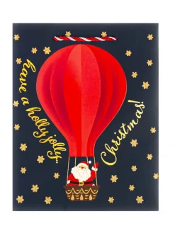 Geschenktüte in Dunkelblau/ Rot - (B)17,8 x (H)25 cm