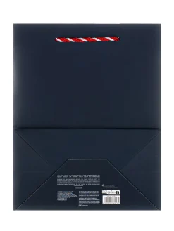 Geschenktüte in Dunkelblau/ Rot - (B)17,8 x (H)25 cm