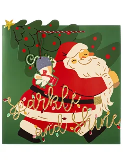 Geschenktüte in Grün/ Rot - (B)40 x (H)43,5 cm